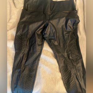 Black “Leather” Capri Leggings